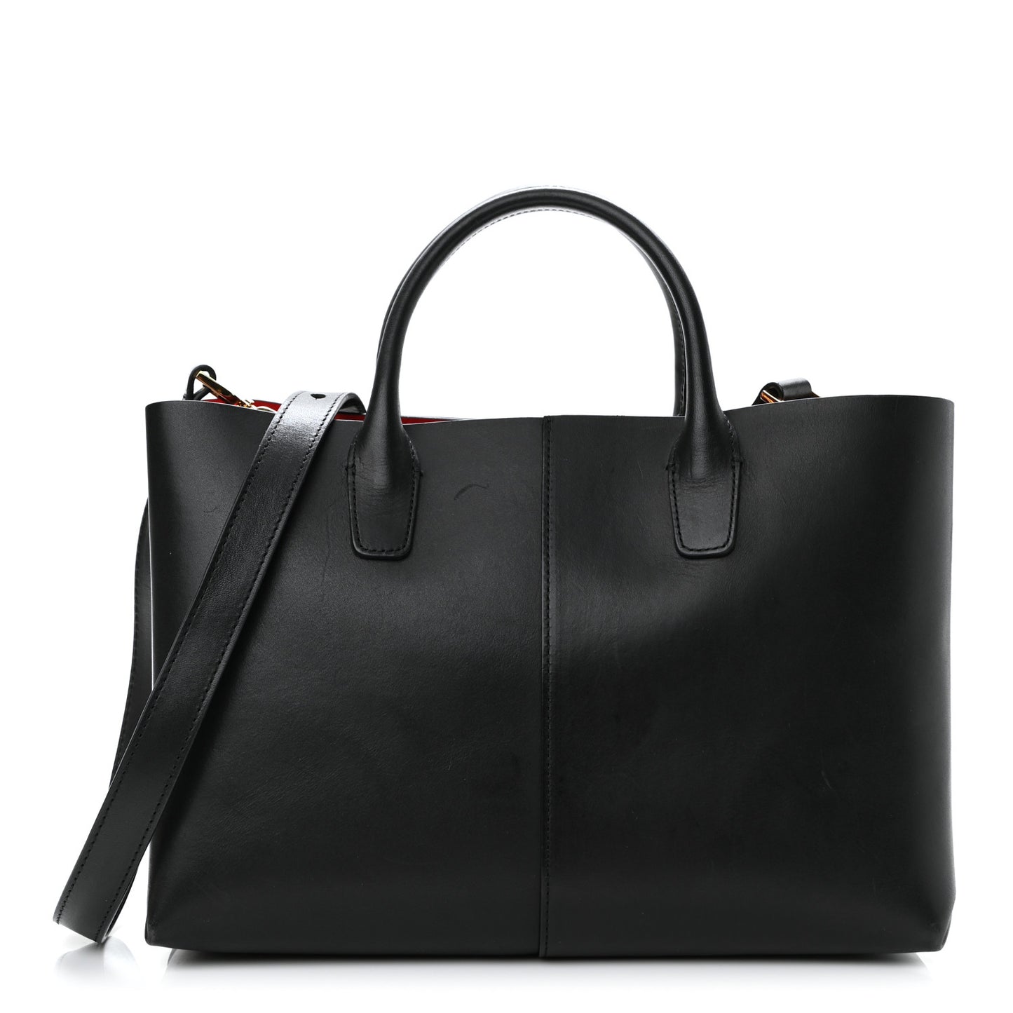 Calfskin Mini Folded Bag Black Flamma
