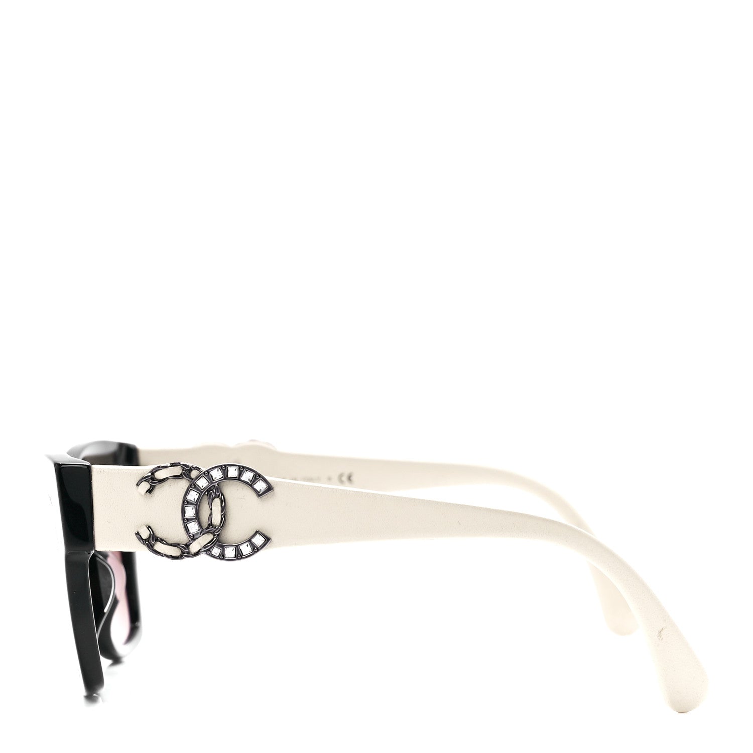 Chanel Acetate Square Cat Eye CC Sunglasses 5456 White 3 of 8