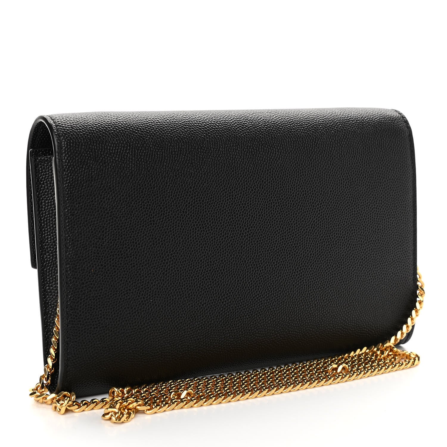 Saint Laurent Grain De Poudre Uptown Chain Wallet Black 4 of 11