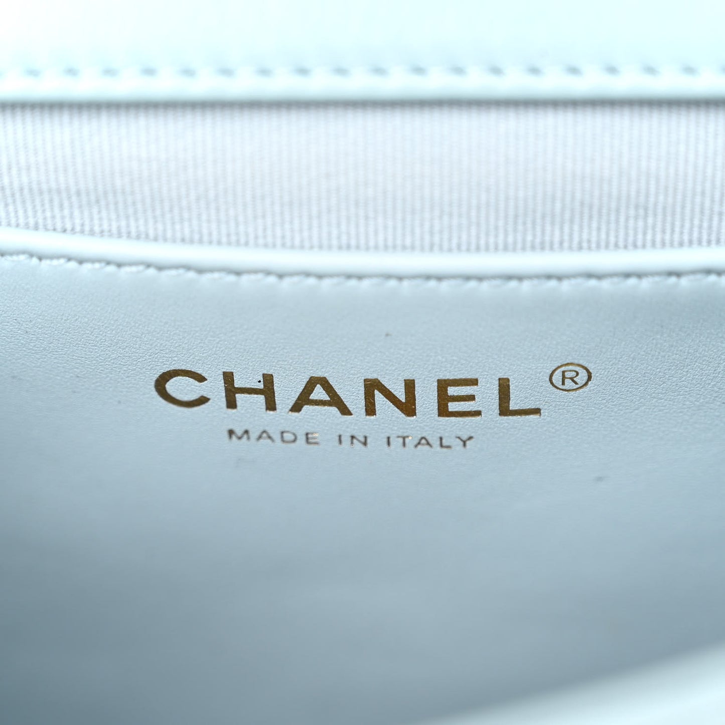 Lambskin Quilted Mini Flap Light Blue