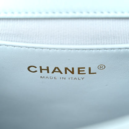 Chanel Lambskin Quilted Mini Flap Light Blue 6 of 12
