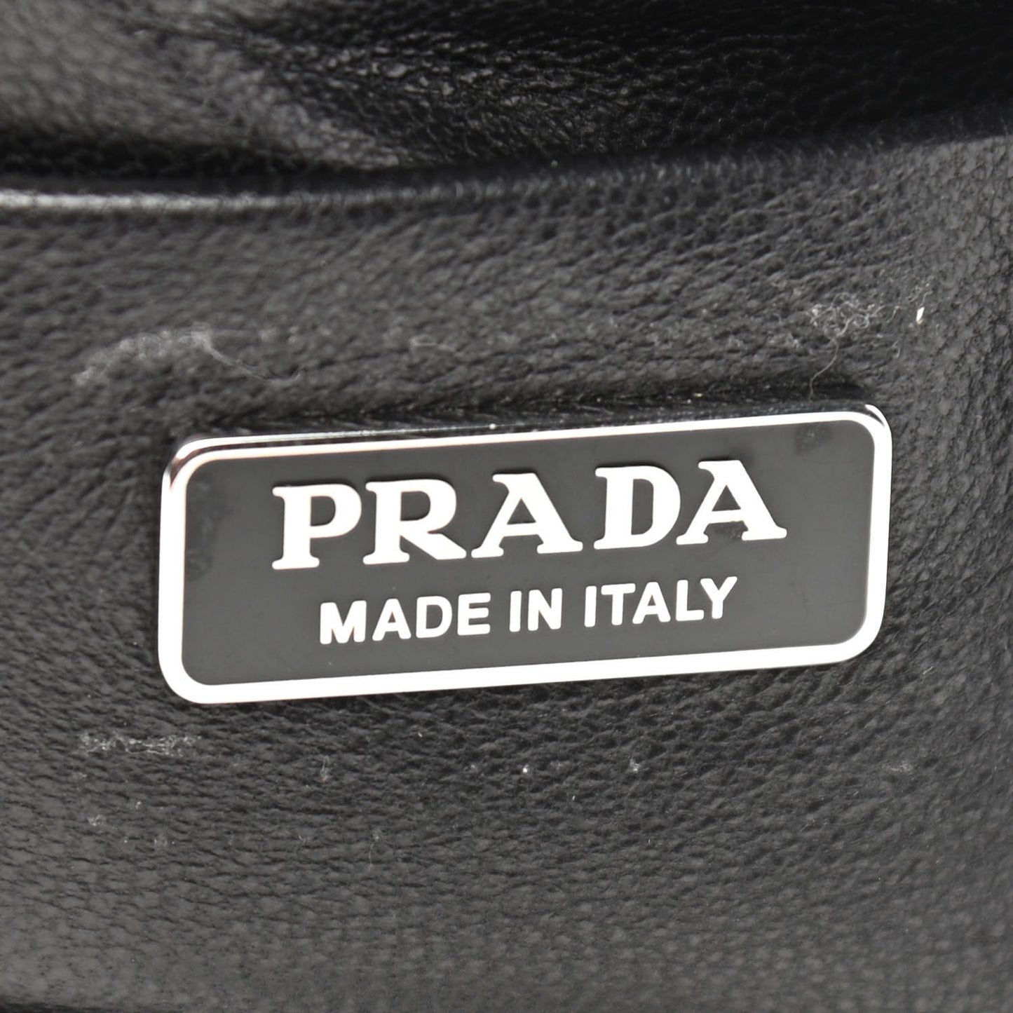 Glace Calfskin Lipstick Print Chain Crossbody Black