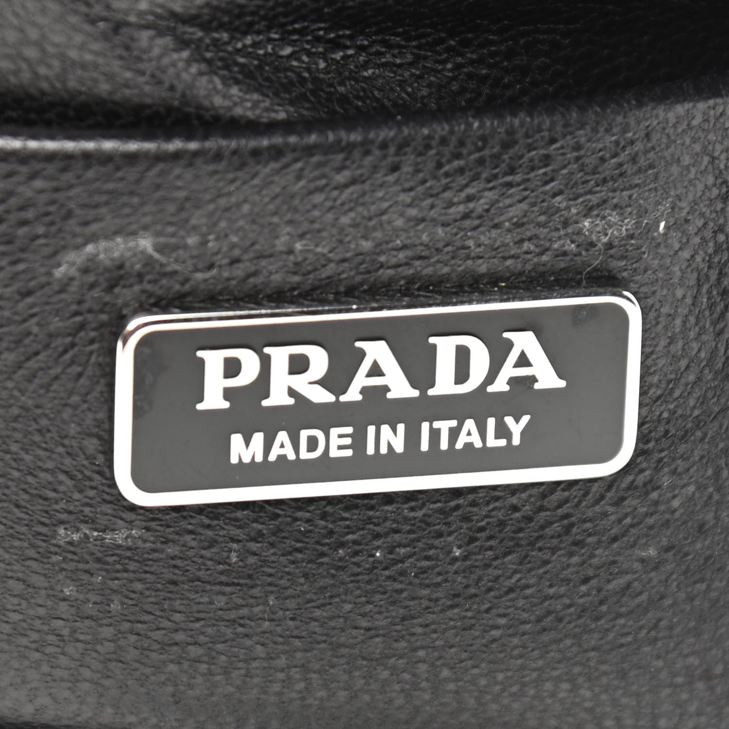 Prada Glace Calfskin Lipstick Print Chain Crossbody Black 6 of 10