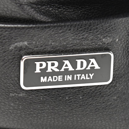 Prada Glace Calfskin Lipstick Print Chain Crossbody Black 6 of 10