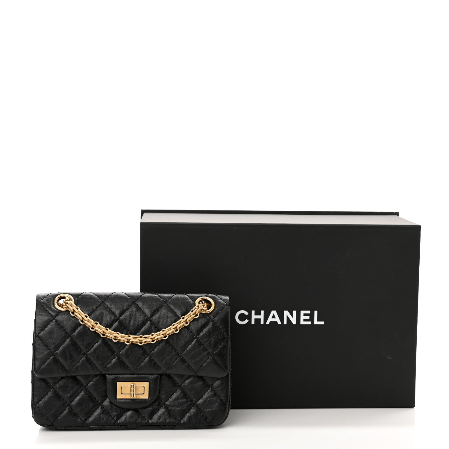 Chanel Aged Calfskin Quilted 2.55 Reissue Mini Flap Black 11 of 11