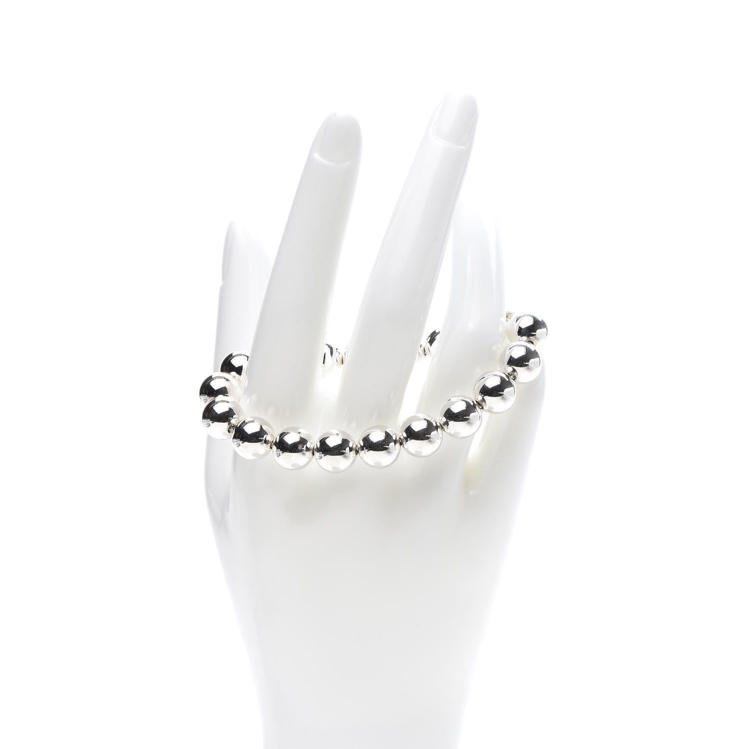 Tiffany Sterling Silver 10mm HardWear Ball Bracelet 2 of 6
