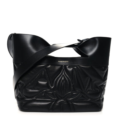 Alexander McQueen Calfskin Quilted Small The Bow Bag Black 3 of 12