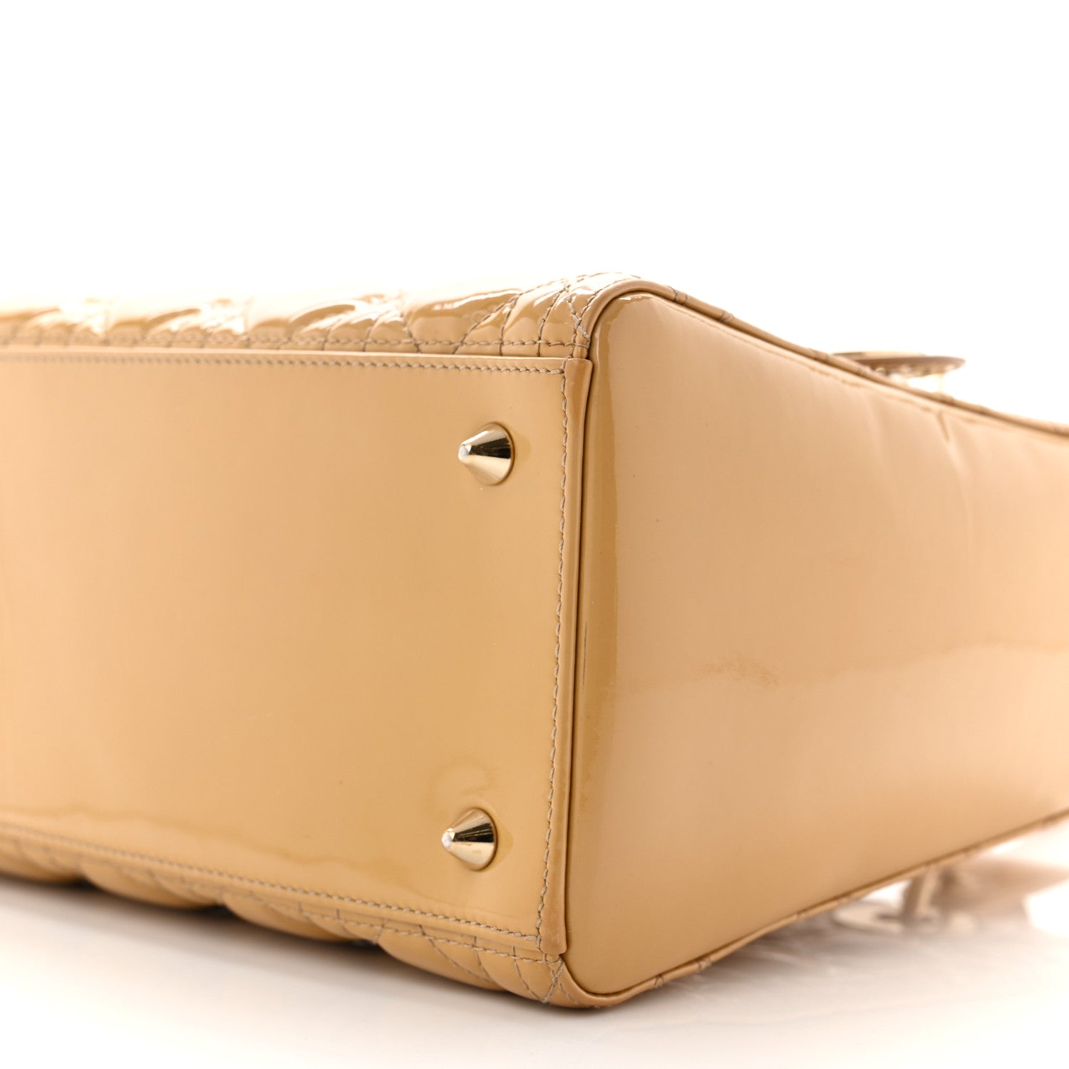 Christian Dior Patent Cannage Medium Lady Dior Beige 10 of 10