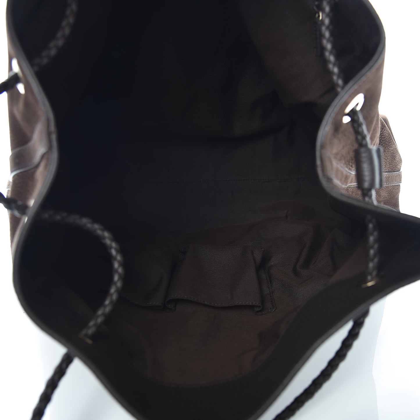 Nubuck Large Braided Handle Gifford Tote Brown