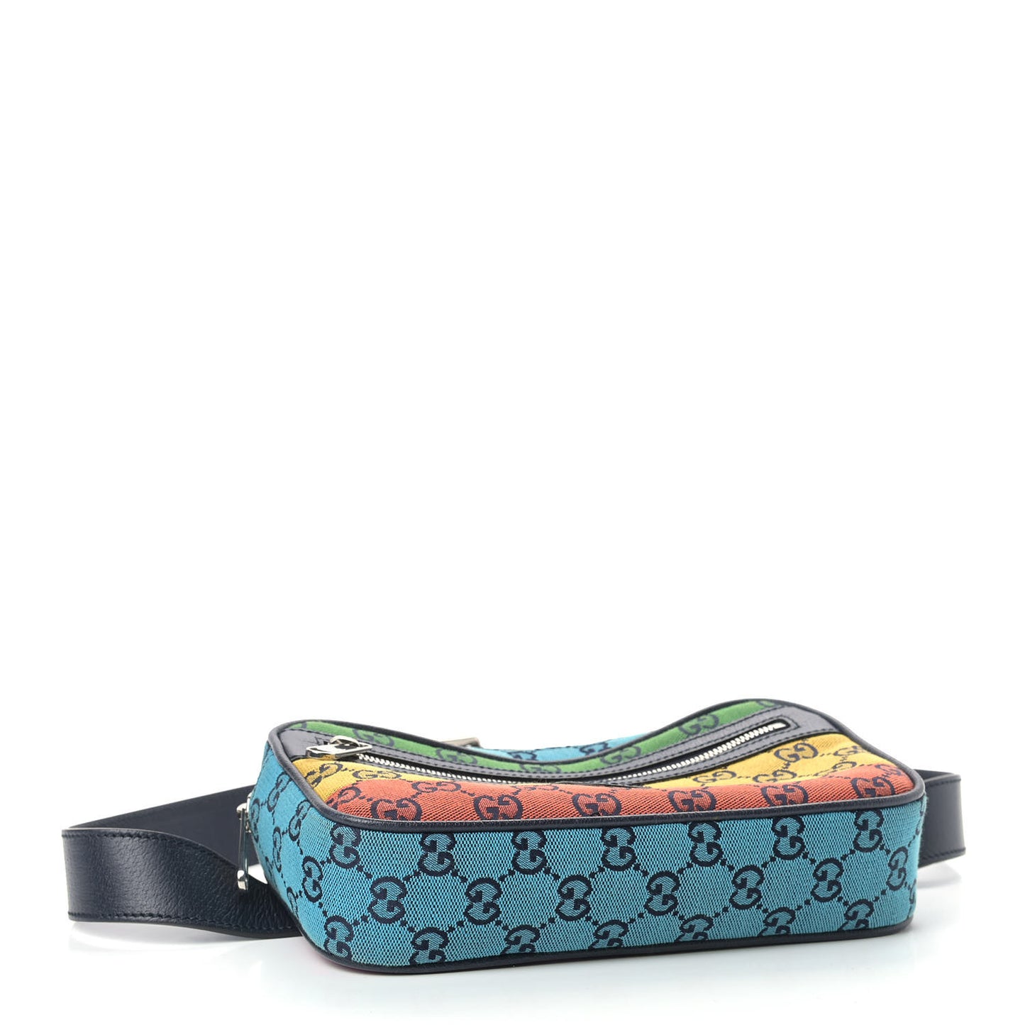 Monogram Multicolor Retro Interlocking G Belt Bag Blue Rainbow Light Blue