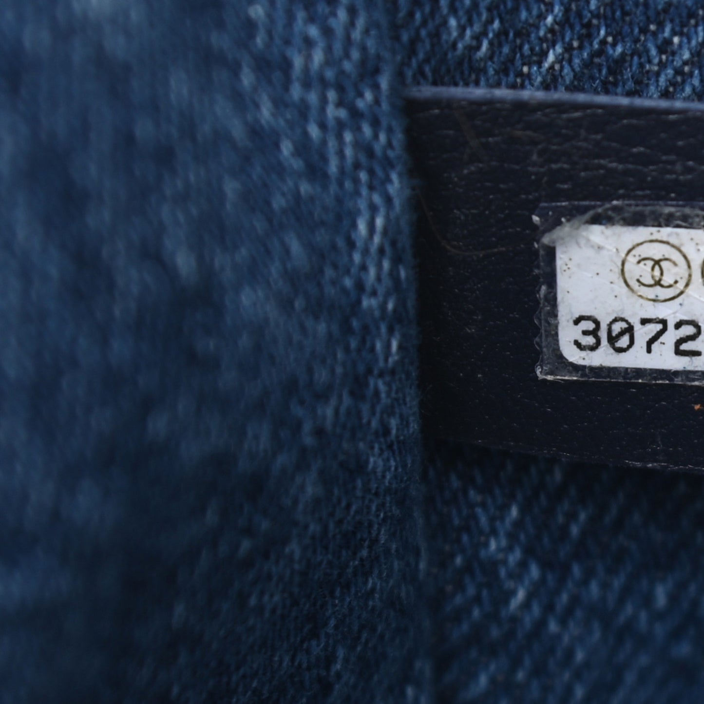 Denim CC Quilted Mini Square Flap Blue