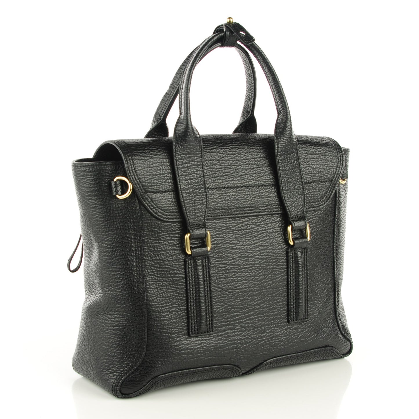 3.1 Textured Calfskin Medium Pashli Satchel Black