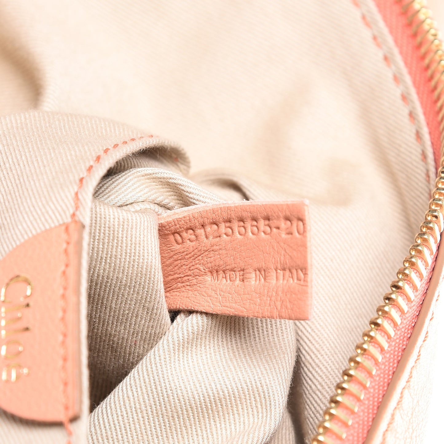 Calfskin Large Marcie Lock Satchel Peach Pink