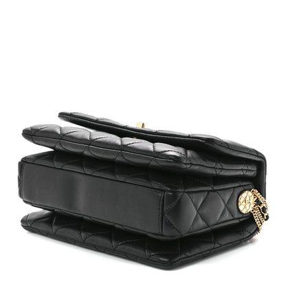 Chanel Lambskin Quilted Mini Medallion Multi Chain Flap Black 9 of 11
