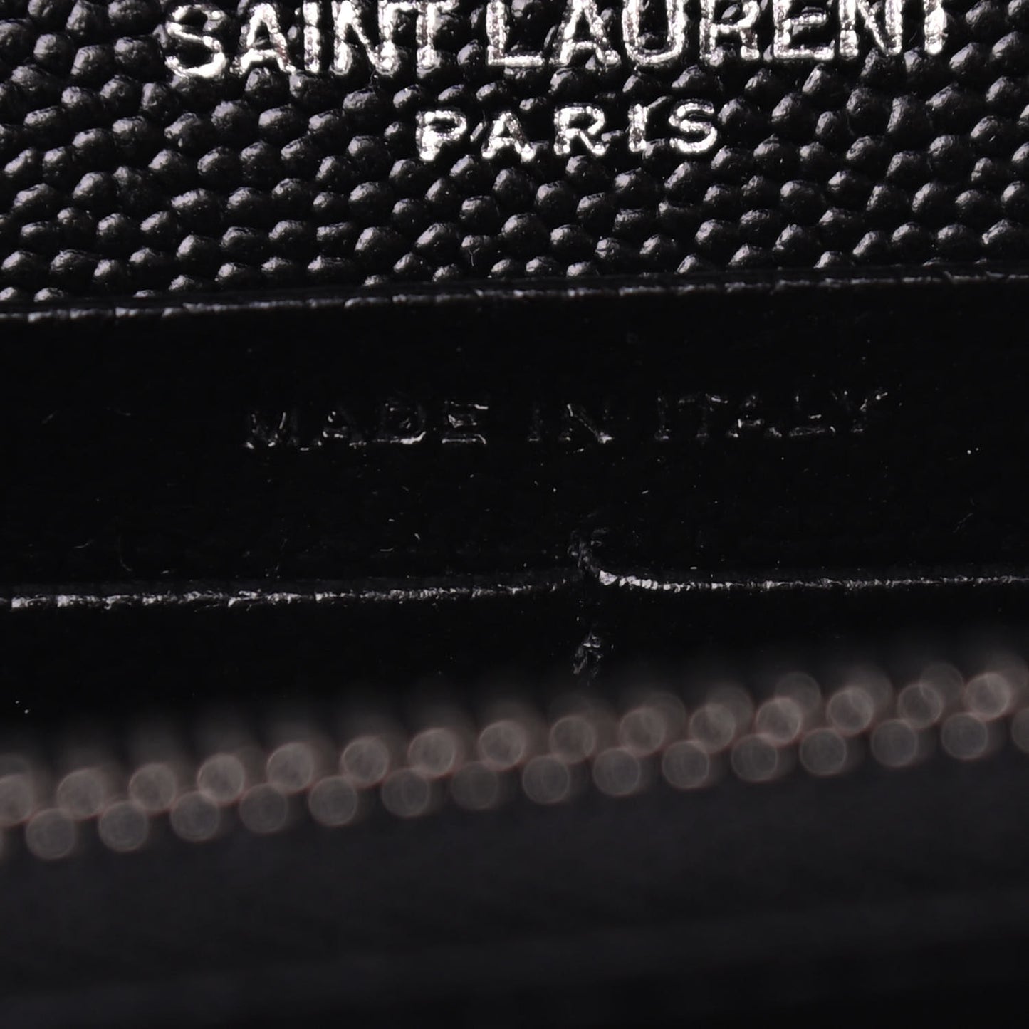 Grain De Poudre Matelasse Chevron Monogram Chain Wallet Black