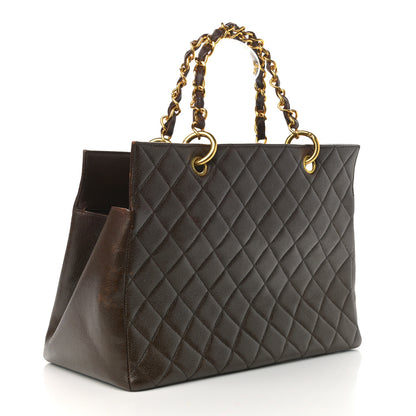 Chanel Caviar Quilted Timeless CC Tote Brown 3 of 15