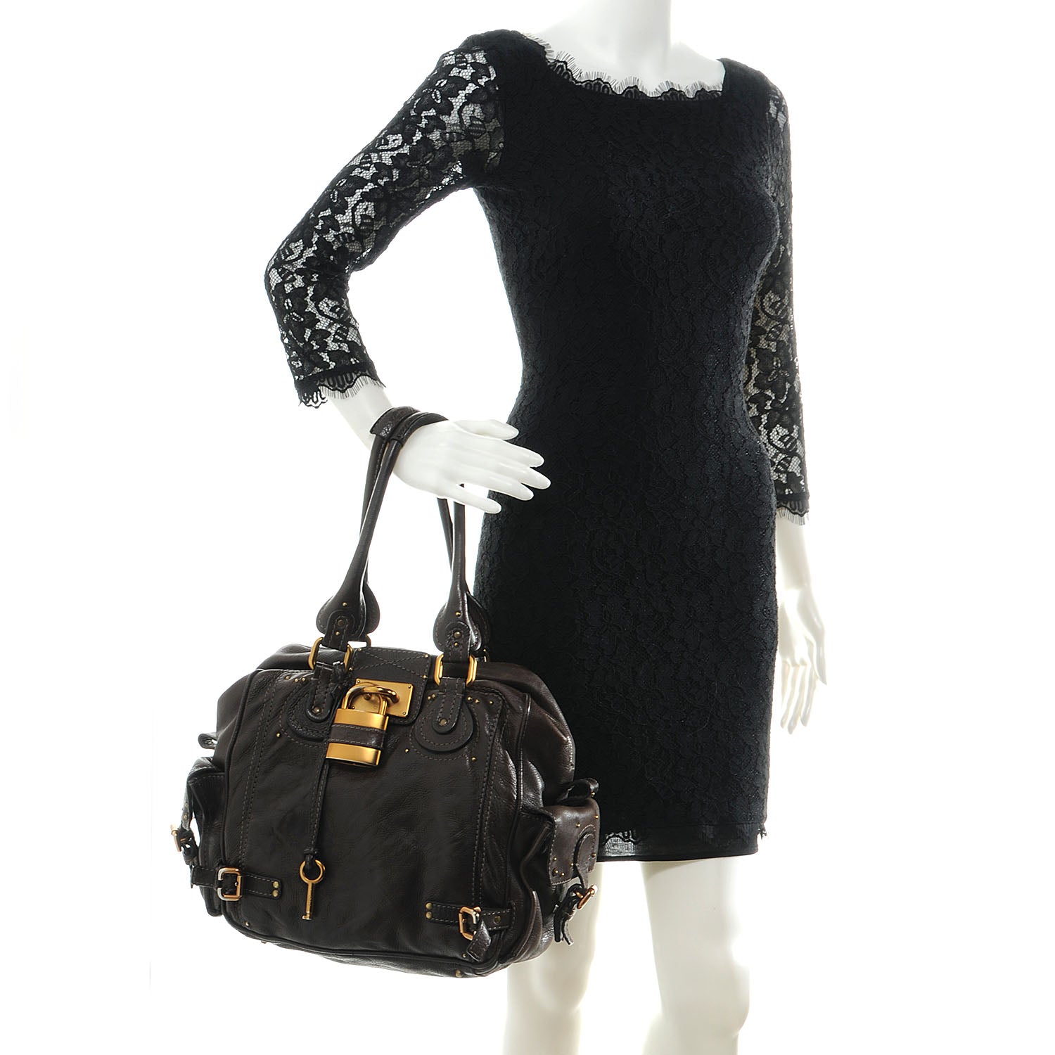 Chloe Leather Paddington Tote Brown 2 of 7