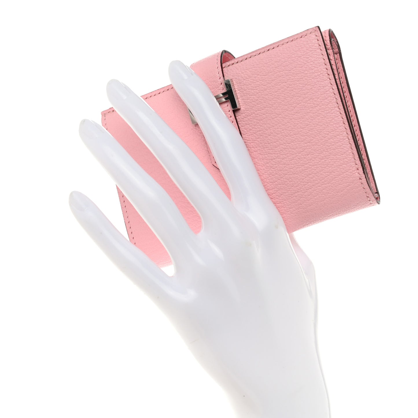 Chevre Mysore Tri-Fold Compact Bearn Wallet Rose Sakura