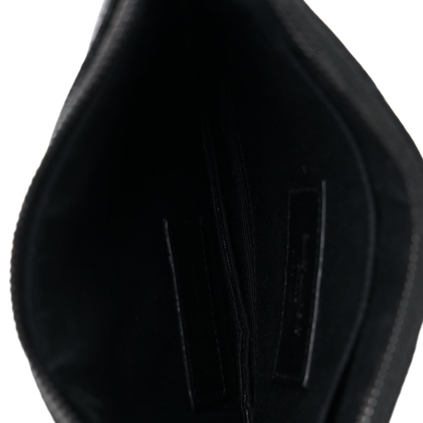 Grain De Poudre Chevron Monogram Bill Pouch Black