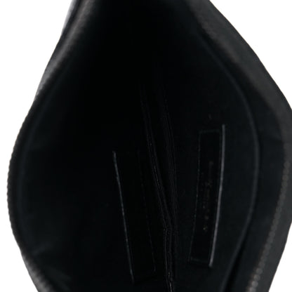 Saint Laurent Grain De Poudre Chevron Monogram Bill Pouch Black 5 of 17