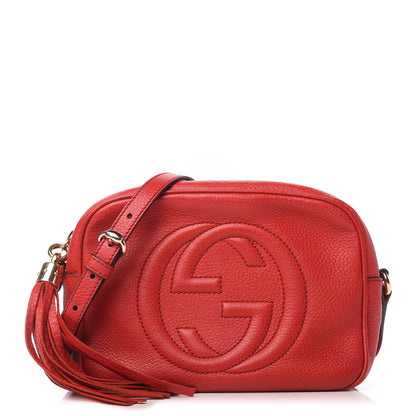 Gucci Pebbled Calfskin Small Soho Disco Bag Tabasco Red 1 of 10