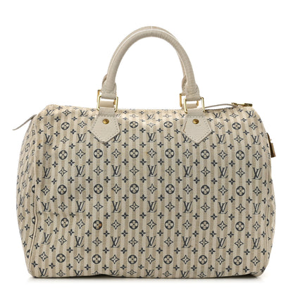 Louis Vuitton Mini Lin Croisette Speedy 30 Blue 1 of 15
