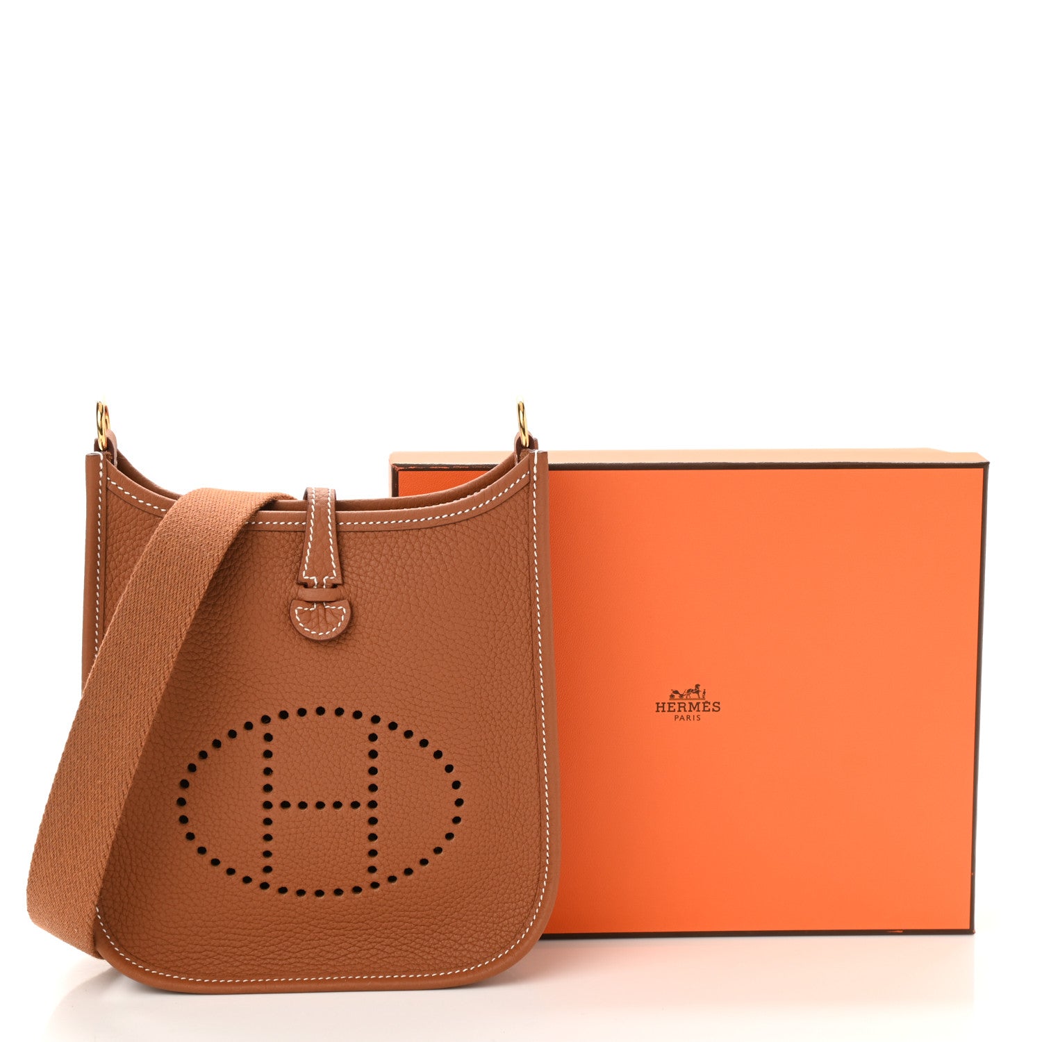 Hermes Taurillon Clemence Evelyne TPM Gold 11 of 11