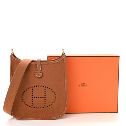 Hermes Taurillon Clemence Evelyne TPM Gold 11 of 11