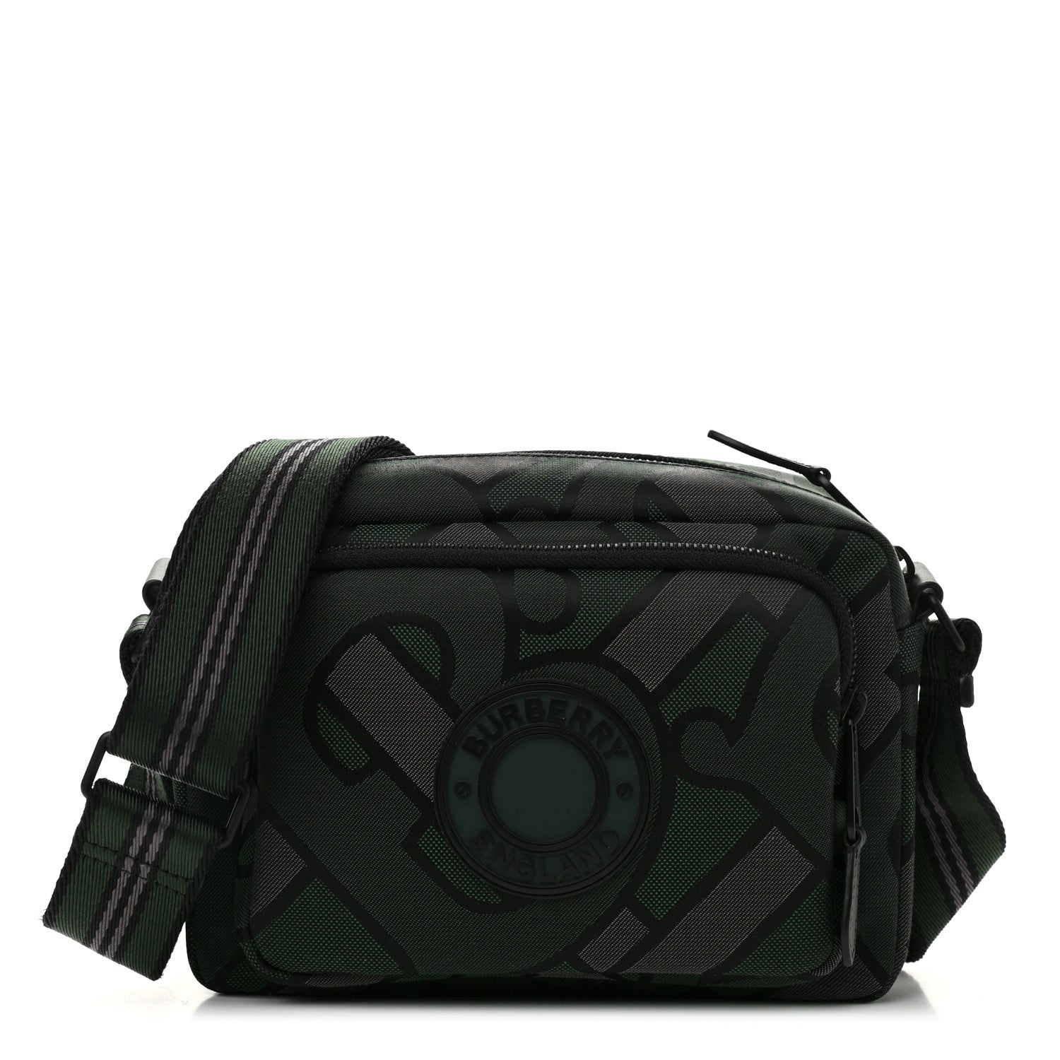 Burberry Canvas Monogram Paddy Messenger Forrest Green 1 of 11