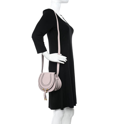 Chloe Grained Calfskin Small Marcie Saddle Bag Misty Lavender 2 of 12