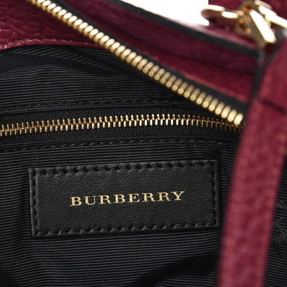Burberry Heritage Grain Check Embossed Medium Dewsbury Tote Dark Plum 9 of 9