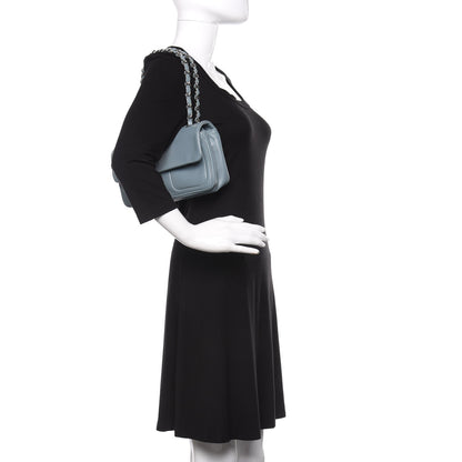 Chanel Lambskin Diagonal CC Chain Flap Light Blue 2 of 9
