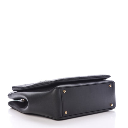 Chanel Grained Calfskin Stitched Lady Coco Top Handle Tote Black 4 of 9