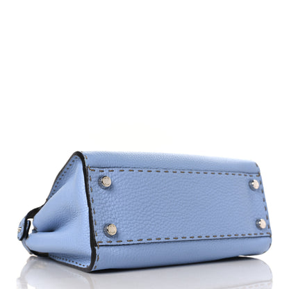 Fendi Cuoio Roma Selleria Chamois Bi-Color Medium Peekaboo Iconic Essentially Satchel Sky Blue Latte 3 of 8