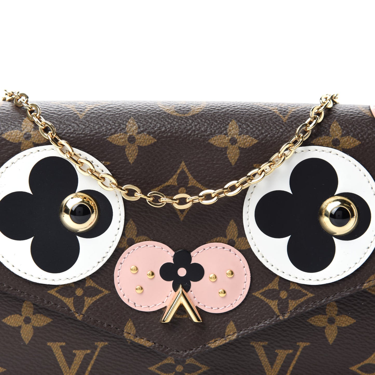Monogram Valentine Dog Pochette Felicie Chain Wallet