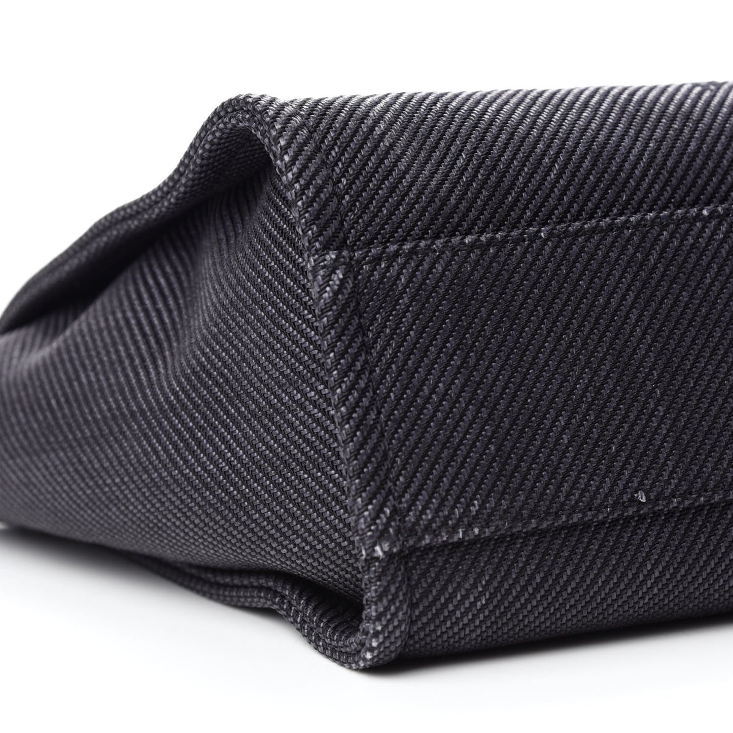 Mixed Fibers Calfskin Small Deauville Tote Black