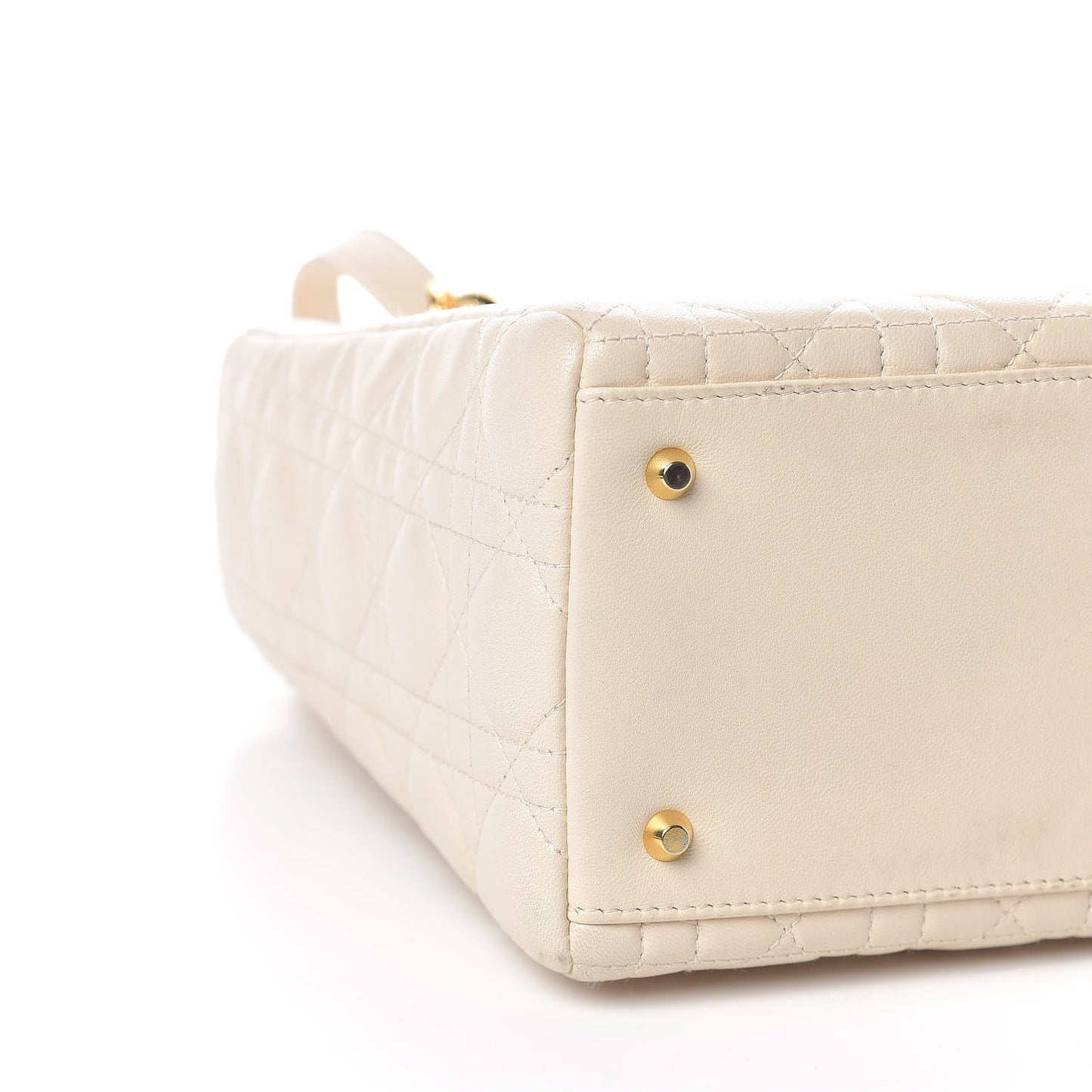 Lambskin Cannage Medium Lady Dior Light Beige