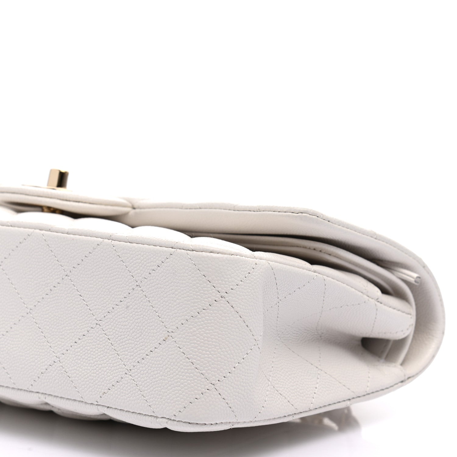Chanel Caviar Quilted Medium Double Flap White 9 of 9