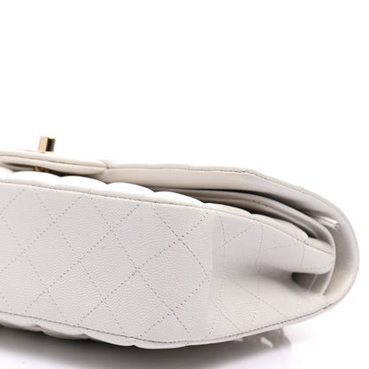 Chanel Caviar Quilted Medium Double Flap White 9 of 9