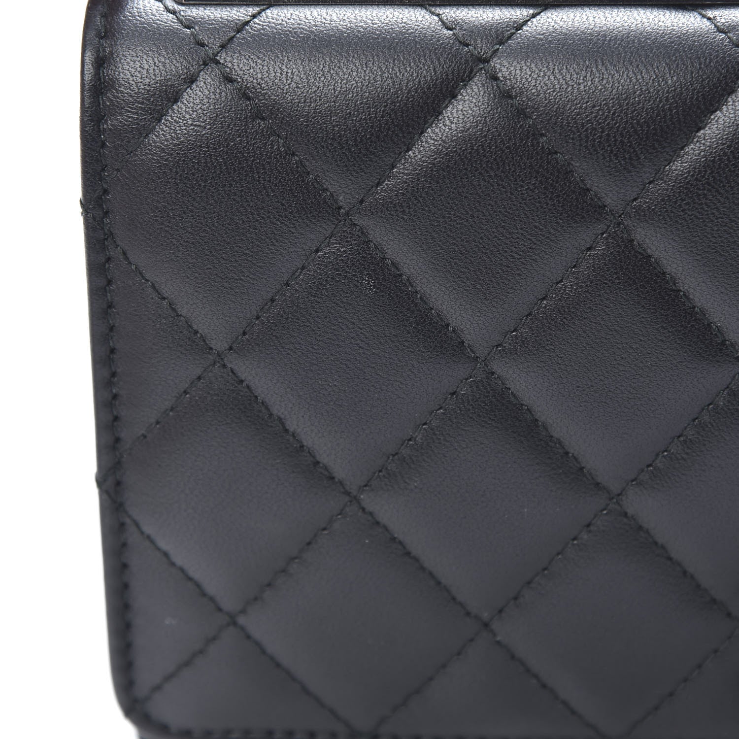 Chanel Lambskin Quilted Trendy CC Wallet On Chain WOC Black 13 of 14