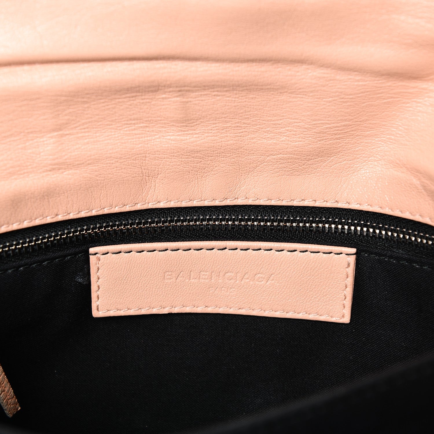 Balenciaga Chevre Silver Metallic Edge Hardware Envelope Clutch Rose Corail 6 of 7
