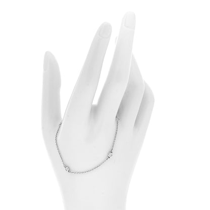 Tiffany Sterling Silver Diamond .09ct Elsa Peretti Diamonds By The Yard Bracelet 2 of 5