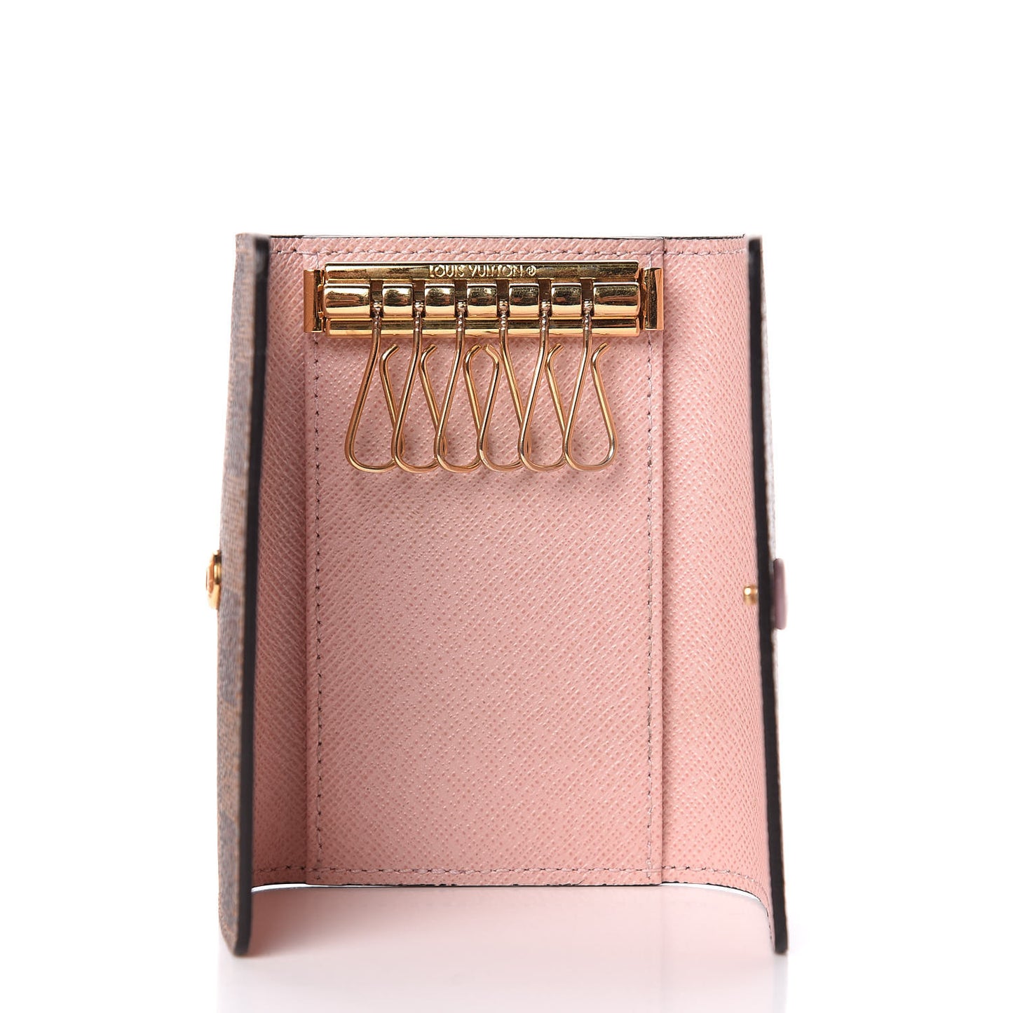 Damier Ebene Multicles 6 Key Holder Rose Ballerine