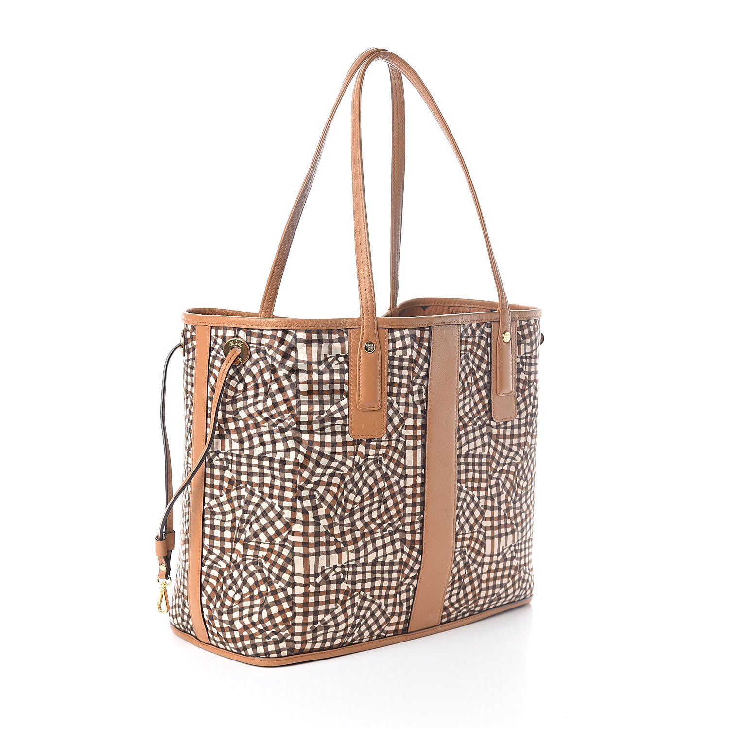 MCM Visetos Medium Liz Reversible Shopper Tote Cognac 7 of 15