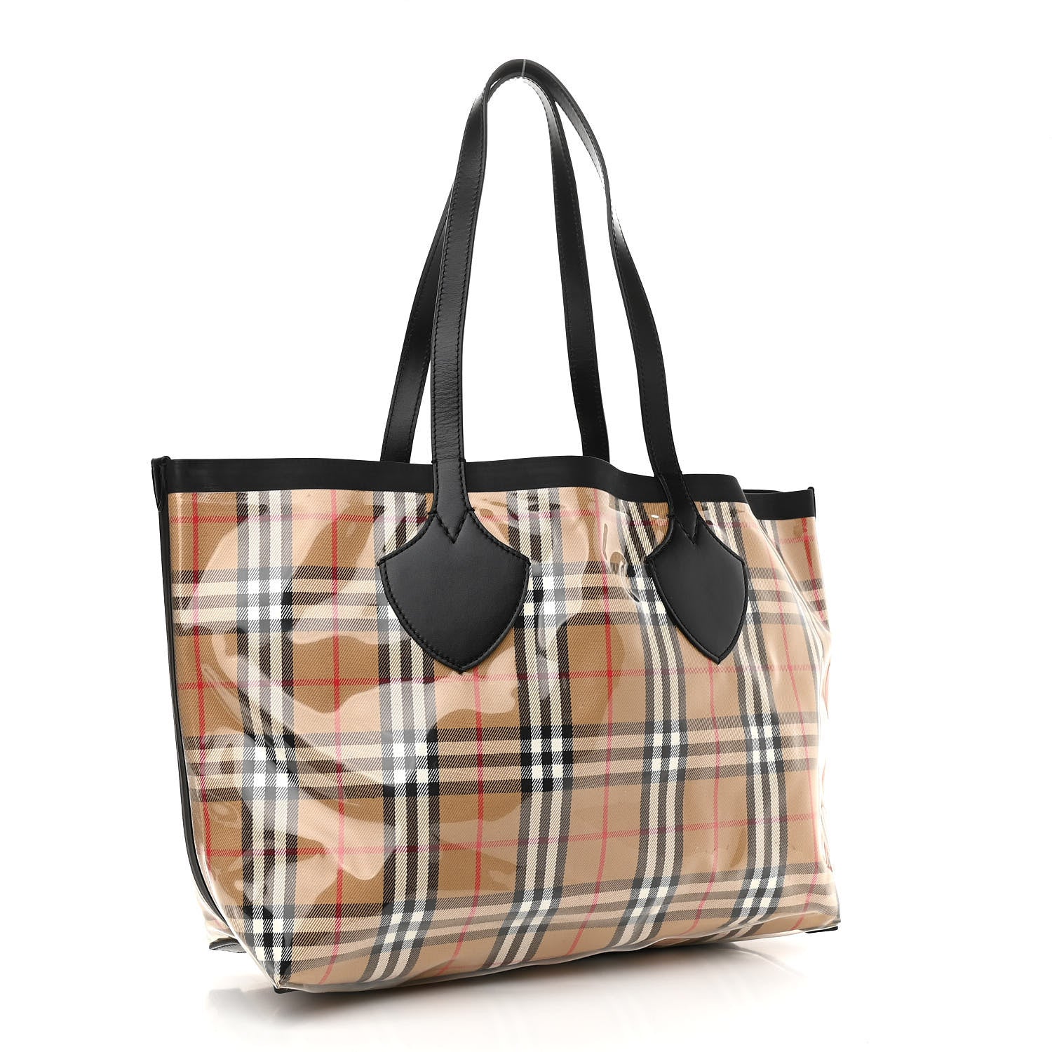 Burberry Vintage Check Transparent Large The Giant Reversible Tote Black 3 of 10