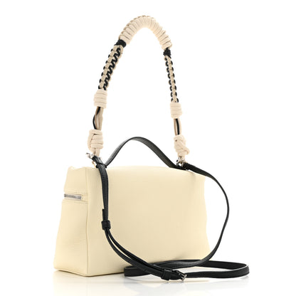 Loro Piana Grained Calfskin Braided L27 Extra Pocket Pouch Whisper White Blue Marine 2 of 10