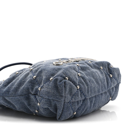 Chanel Washed Denim Quilted Studded Mini Chanel 22 Blue 9 of 10