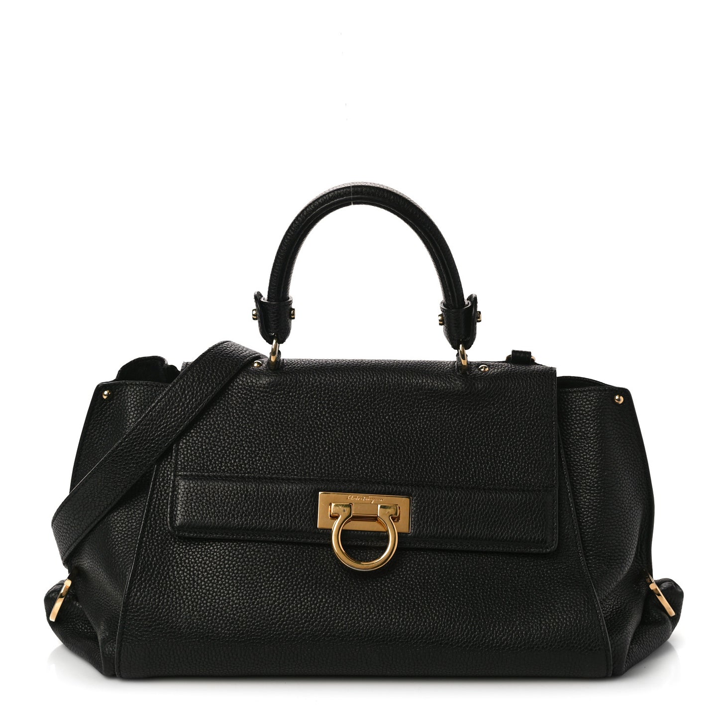 Calfskin Sofia Shoulder Bag Black