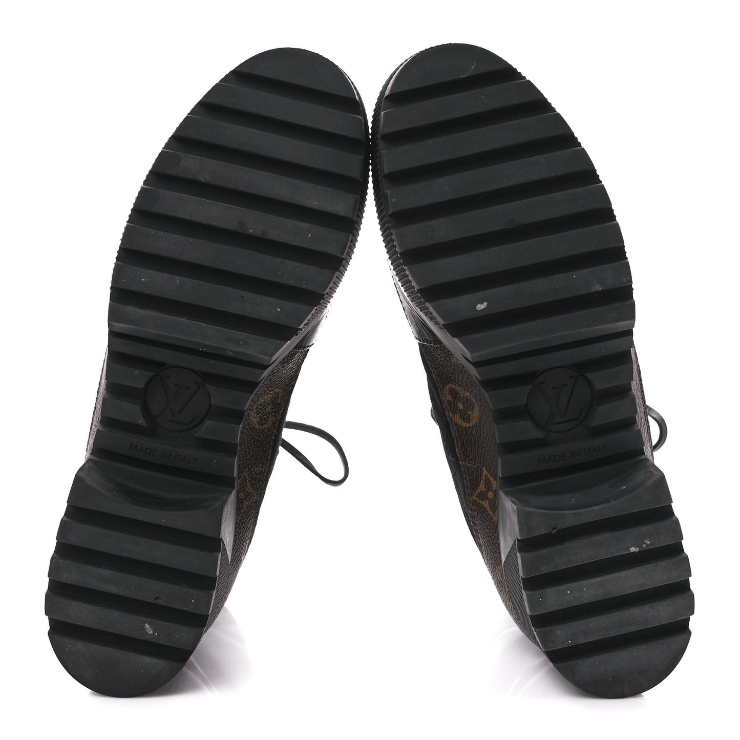 Suede Calfskin Monogram Laureate Platform Desert Boots 40 Black