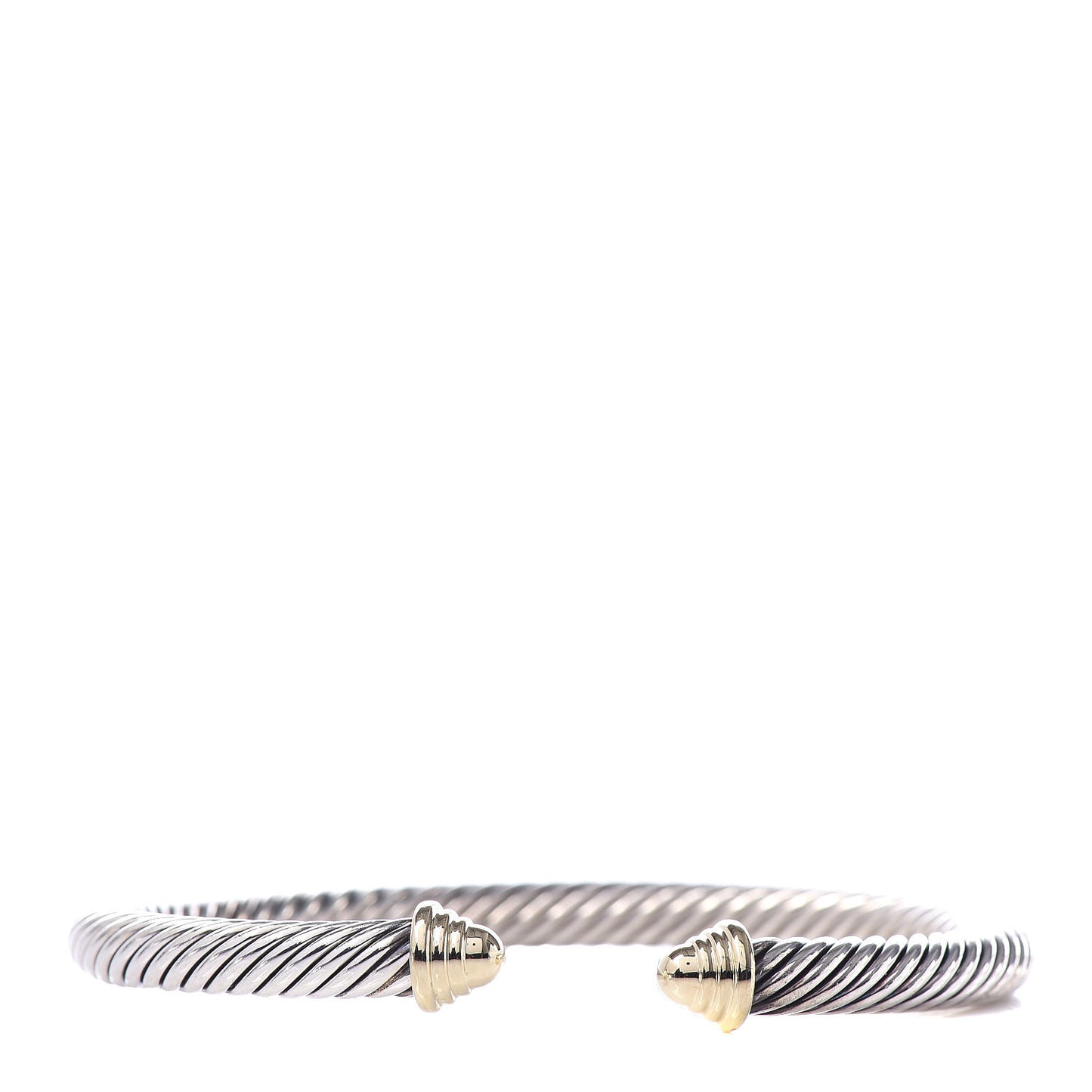 Sterling Silver 14K Yellow Gold 5mm Cable Classics Bracelet
